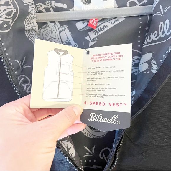 NWT BILTWELL 4 Speed Vest in Black Size Medium - Picture 7 of 10